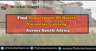 Department of Health Vacancies Gauteng